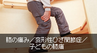 膝の痛み／変形性膝関節症／子どもの膝痛